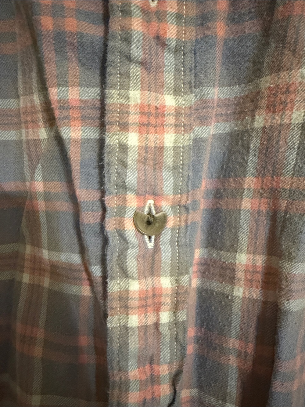 Faherty Brand Plaid Button Down Long Sleeve Shirt Blue Pink Men's Size XL - Picture 6 of 8